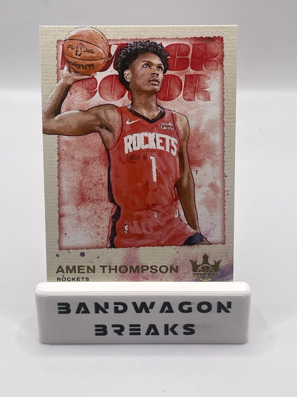 2023-24 Panini Court Kings Amen Thompson 30 Rookie RC Water Color Rockets
