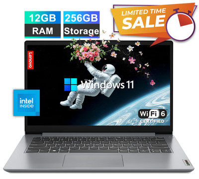Lenovo IdeaPad Laptop 14'' Slim Intel Dual-Core CPU, 12GB RAM & 256GB Storage