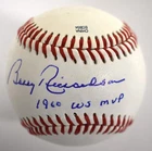 Bobby Richardson Signed Official Rawlings Baseball Inscribed "1960 WS MVP W/ COA