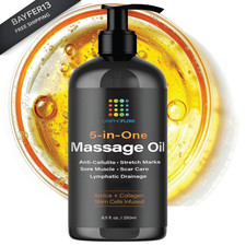 Lymphatic Drainage Massage Oil with Arnica, Collagen 8.5 Fl Oz Pack of 1