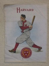 1910 Large Murad tobacco silk S21 HARVARD UNIVERSITY   Baseball Batter
