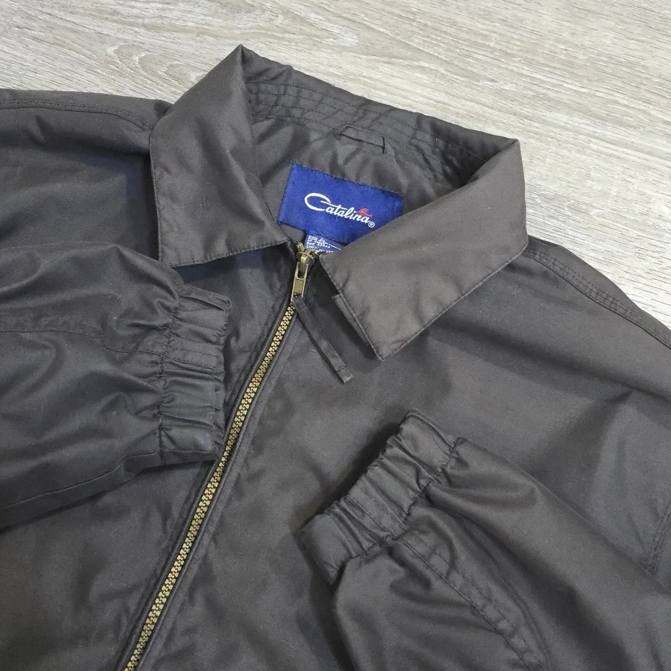 Vintage Catalina Minimalist Windbreaker Jacket Lightweight Dark Brown Men Medium - Image 3 of 4