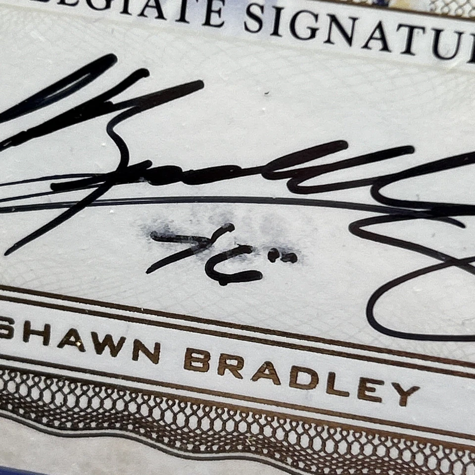 Shawn Bradley 2012 Upper Deck Exquisite Booklet Patch Auto /99 BYU Cougars - Image 4 of 4