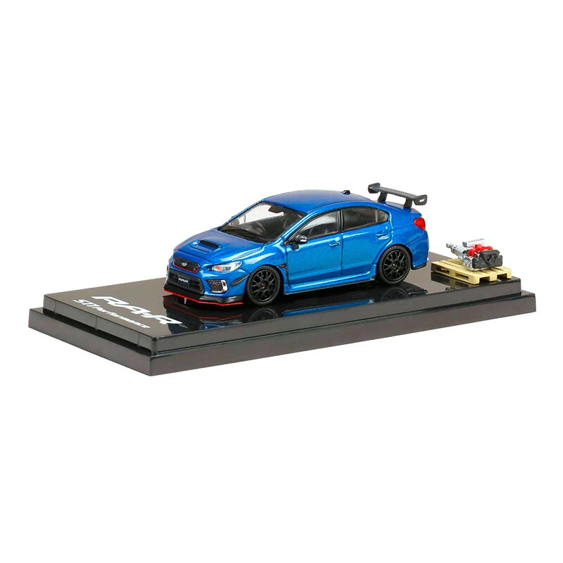 Hobby Japan 1/64 Subaru WRX STI RA-R Option Engine Display Blue 