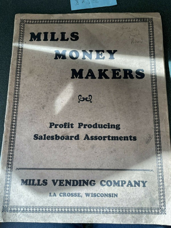 Punchboard Salesman Catalog Mills Money Makers Price List Catalogue Brochure