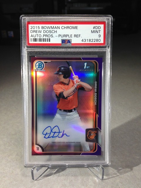 2015 Bowman Chrome Prospects Auto 81/250 Drew Dosch #BCAP-DD - PSA 9 - POP 2