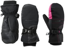 GORDINI AQUABLOC III JUNIOR SKI/SNOW/COLD MITT, BLK/DARK PINK, YM, WATERPROOF