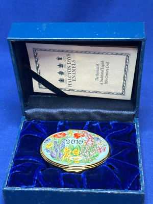 Halcyon Days Enamels trinket box 2010 annual poppies