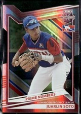 2022 Panini Elite Extra Edition #176 Juarlin Soto Prime Numbers B Die Cut #/125
