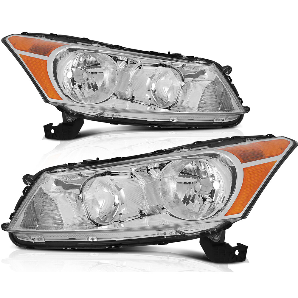 For 2008-2012 Honda Accord Sedan Headlight Headlamps Assembly Left + Right Pair