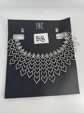 I.N.C. Statement BIB Sparkly Stone Teardrop Necklace Lobster Closure NWT