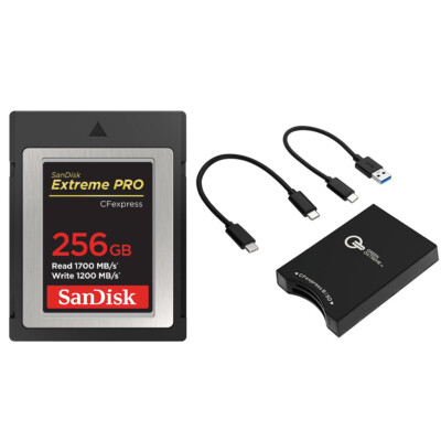 SanDisk Extreme PRO 256GB CFexpress Type-B Card with Memory Card Reader
