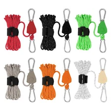 Tent Guide Lines Cord Camping Pulley Rope Reflective Reusable Tie Downs Outdoor