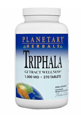 Planetary Herbals Triphala 1,000 mg 270 Tabs Expires: 03/2027