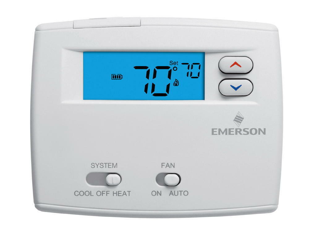1F86-0244 Emerson White Wall Thermostat Heat/Cool Heat Pump Non Programmable  786710539046 | eBay