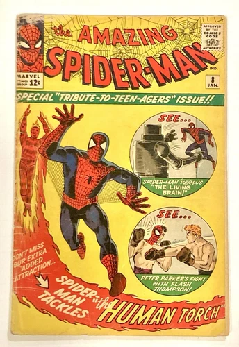 Amazing Spider-Man #8 1964 3.5 VG- 🔑 1st Living Brain