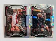 (2) 2023-24 PANINI PRIZM KYLE LOWRY SILVER #40 + Caleb Martin CRACKED ICE Heat
