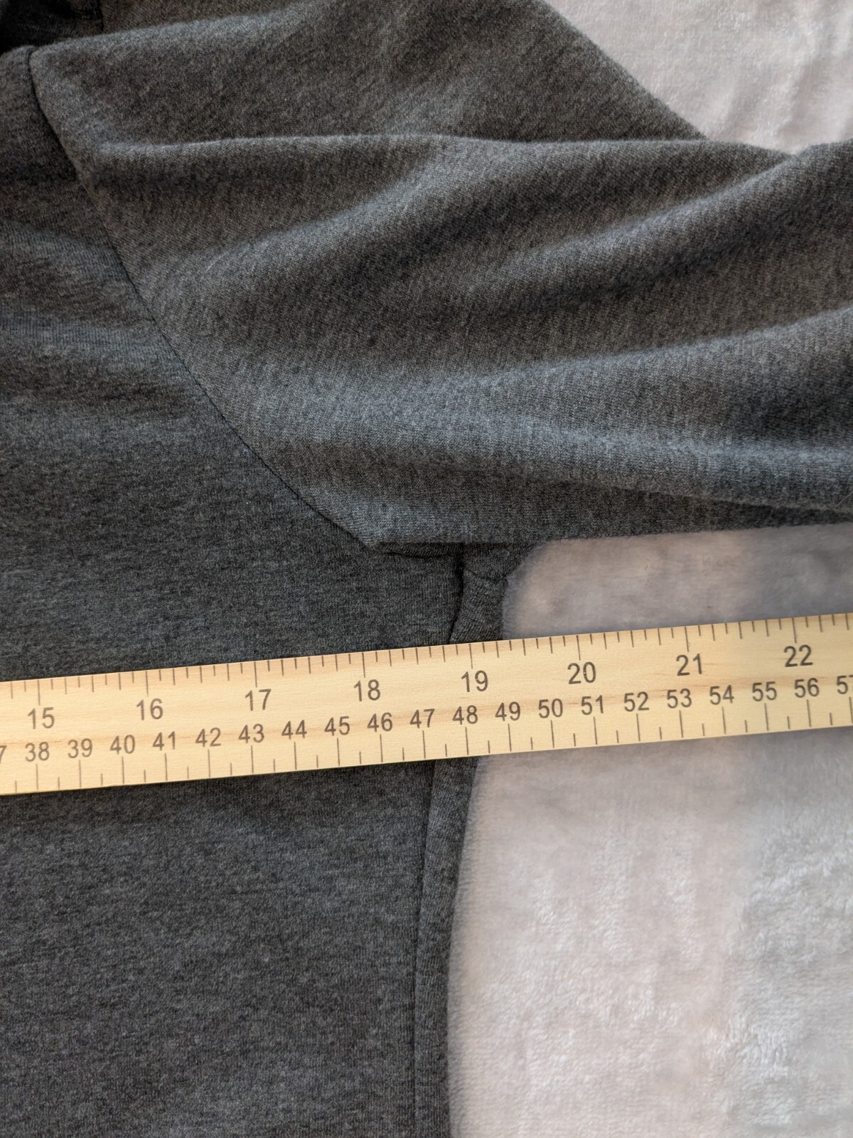 Grey Mock neck Geometric Patterned Pullover Hoode… - image 4