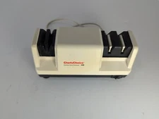 Chefs Choice Knife Sharpener Model 110 White - Diamond Hone Trizor Edge - Tested