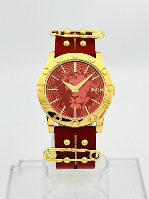 Versus Versace Red Dial Silver Bracelet Watch Amazon.com: Versus Versace Canton Road Crystal Collection  main image 2