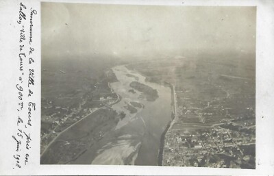 TOUR FOTOKARTE ANSICHT BALLONAUFNAHME RUND DIE STADT DER TURME !! A 900 M ALTIT