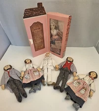Vintage 1970’s Hallmark Cloth Dolls Early American History Lot of 6