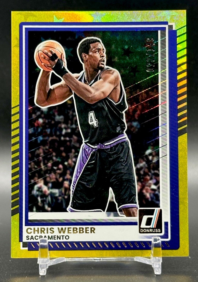 2025-26 Panini Donruss #189 Chris Webber YELLOW STARS /135 -Sacramento Kings