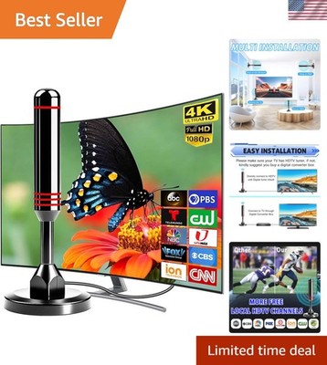 Transform Your Viewing Experience   Indoor Antenna with Strong Reception & 4K HD