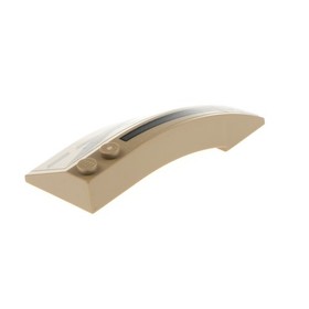 1x Lego Fender 8x3x2 Dark Beige Left Slope Brick Star Wars 7753 41750pb020