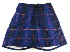 OP Swim / Board Shorts Men's Large 36-38 Dark Navy Shorts Logo Squares Stripe