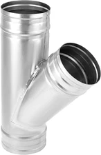 4" Duct Splitter, 45° Degree 4 Inch Branch Metal Duct Connector 3 Way Hose Adapt