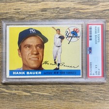 1955 Topps #166 Hank Bauer Yankees PSA 6 - EX/MT