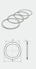 Shim washers, spacer washers, compensating ring DIN 988 steel 2/10/50/100...