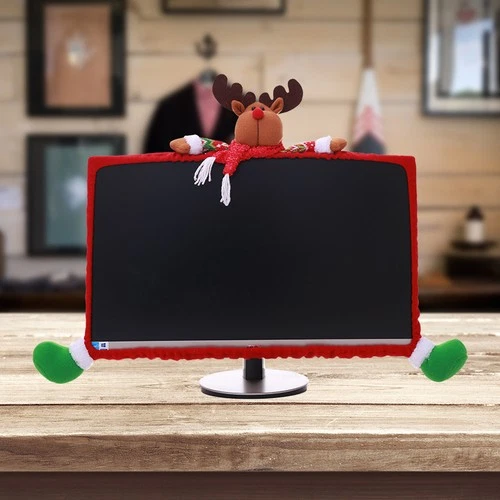 27 Inch Computer Monitor Dust Cover  Screen Protective for Xmas Office Decor