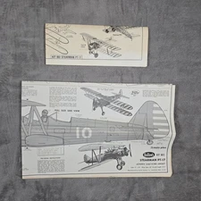 Guillow's Model Kit Stearman PT-17 WWII Pilot Trainer Kit# 803 Instructions