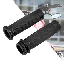 HDBUBALUS Motorcycle 1" Hand Grips Handlebar Grips Cable Throttle Fit for Har...