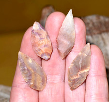 African Neolithic Stone Projectile Knapped Arrowhead Points Sahara Desert Africa