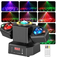 Laser RGBW LED Moving Head Light Disco Stage Lighting Beam 50W DMX512 Party DJ