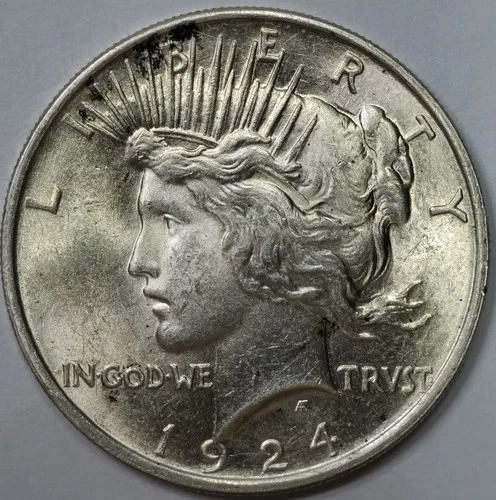 1924 P 90% Silver Peace Dollar UNC
