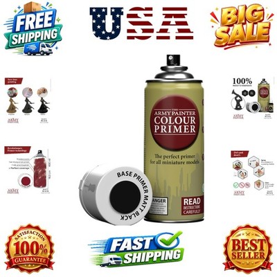 Base Primer Matt Black, 400 mL Acrylic Spray Primer, Spray Paint Basecoat for...