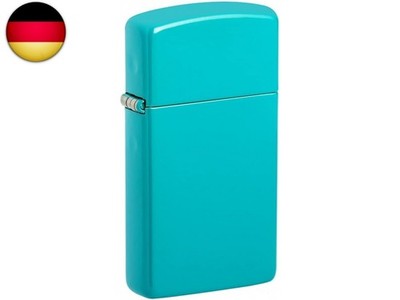 Zippo Sturmfeuerzeug - Slim Flat Turquoise, Base Model - Nachfüllbar -