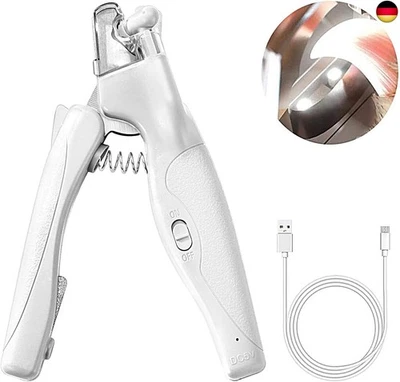 WWVVPET Haustier Nagelknipser mit LED-Licht, hunde krallenschere Krallenschneider,