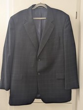 Mens Plaid Two-Button Blazer Made In Canada With Notched Lapel  Four-Sleeve But