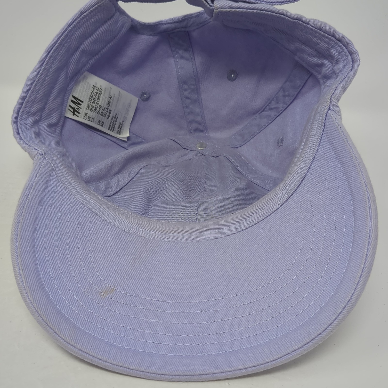 Reversed Slideback Baseball Cap Solid Purple One … - image 7