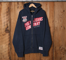 Vintage POLO JEANS CO. Ralph Lauren Full Zip Hoodie w/Hockey Patch Sz. XL/2XL