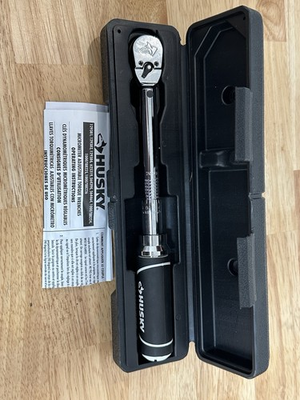 #ad Husky 1 4” Torque Wrench with Hard Case Model 625319 $36.00