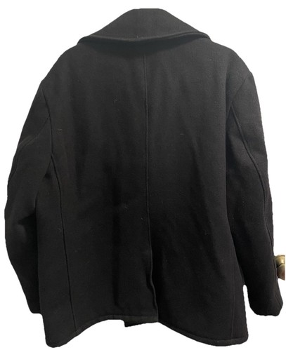 Vintage Schott US 740N Black Wool Pea Coat Jacke Herren Gr. 46 Made in USA - Bild 2 von 6