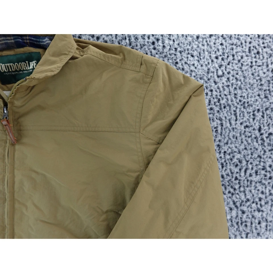 Мужская желтовато-коричневая куртка-бомбер Outdoor Life размер XL легкая на молнии с воротником - Изображение 3 из 4