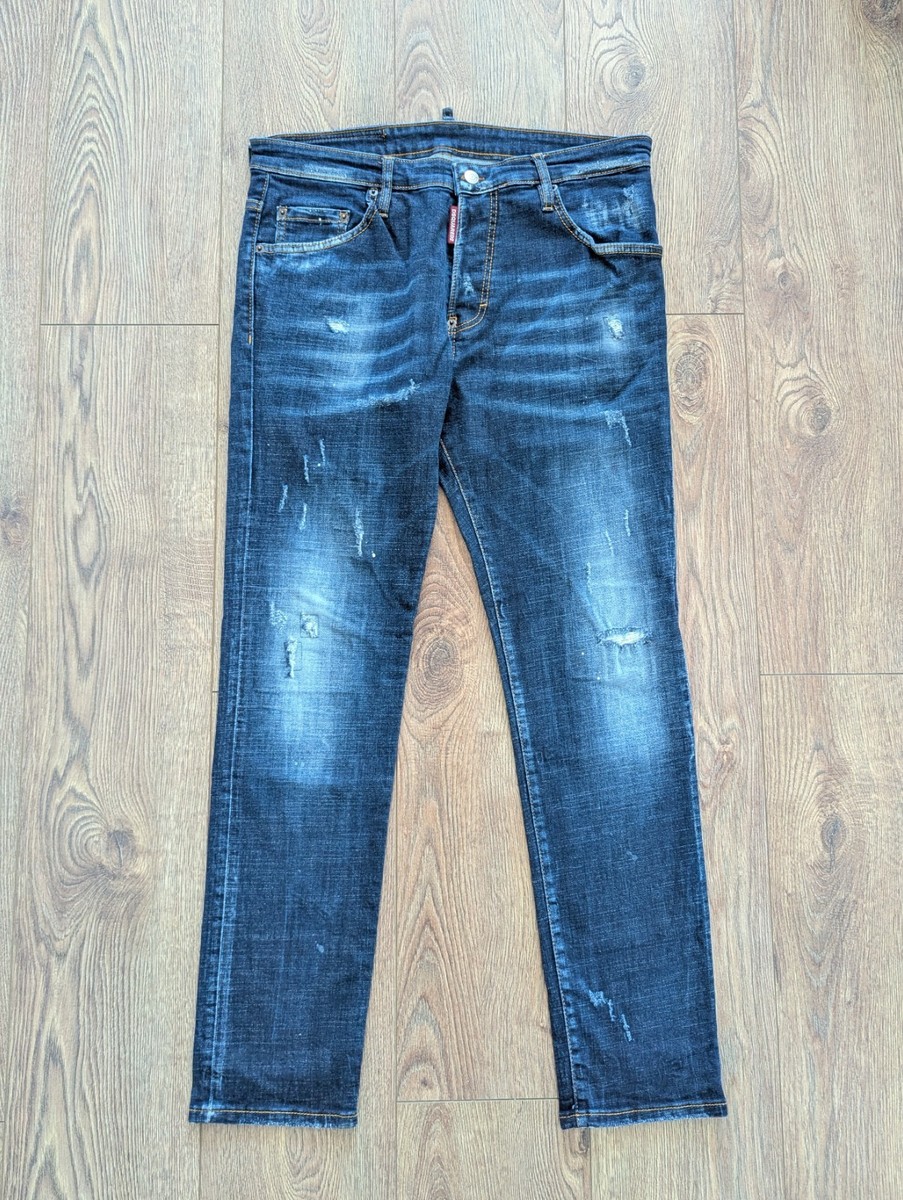 DSQUARED2 Tidy Biker Jean Canadian Label MadeInItaly Navy Men's