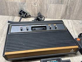 Atari 2600-A Video Computer System Console Black/Brown w/ 8 Games